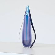 Flavio Poli Sommerso "Teardrop" vase Murano glass Seguso Italy 1960