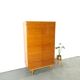 Fineer vintage kledingkast met legplanken