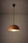 Pendant lamp by B+L Leuchten, orange dome shade and opal glass diffuser