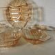 Art Deco pearly glass dessert service