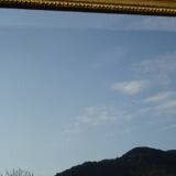 Antique wooden mirror with gilded stucco 65x83cm