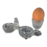 Antique pressed molded glass egg cup