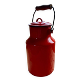 Red enameled cast iron milk jug!