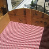 Old Italian curved trunk with fully restored "drawer"