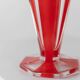 Grand vase en verre de Murano vintage avec noyau rouge - Art Déco italien des années 1970, élégant vase à fleurs.