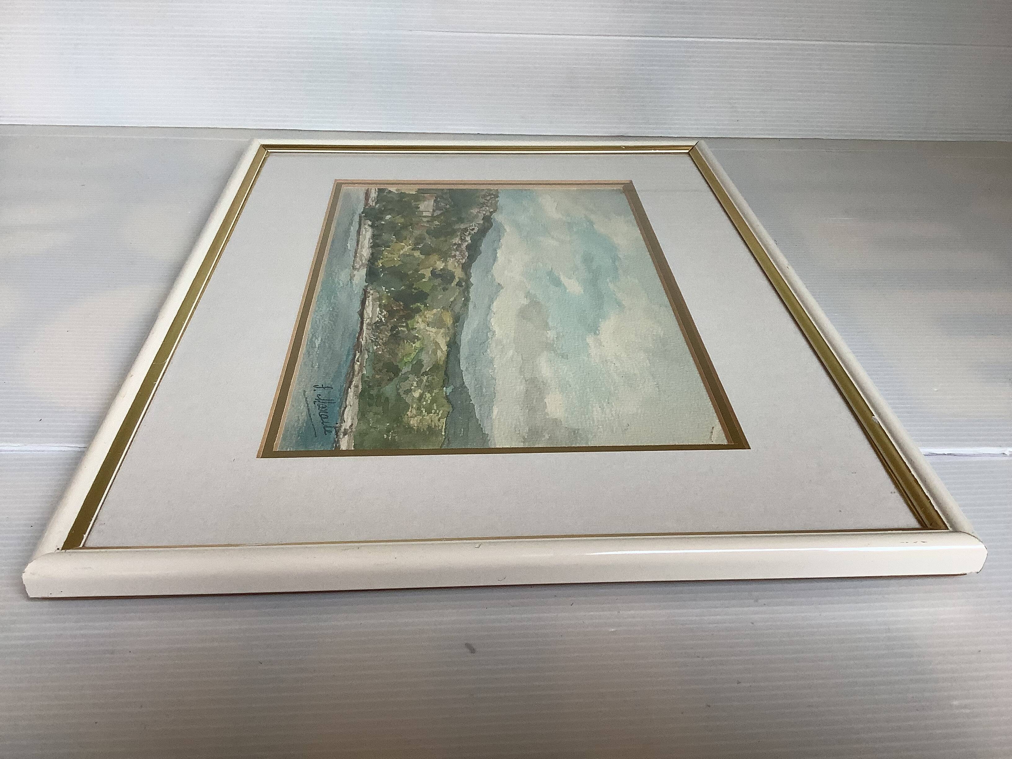 Watercolor landscape frame