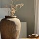 Borneo vase in brown terracotta (1) H35 D23