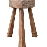 Solid elm tripod stool 1960
