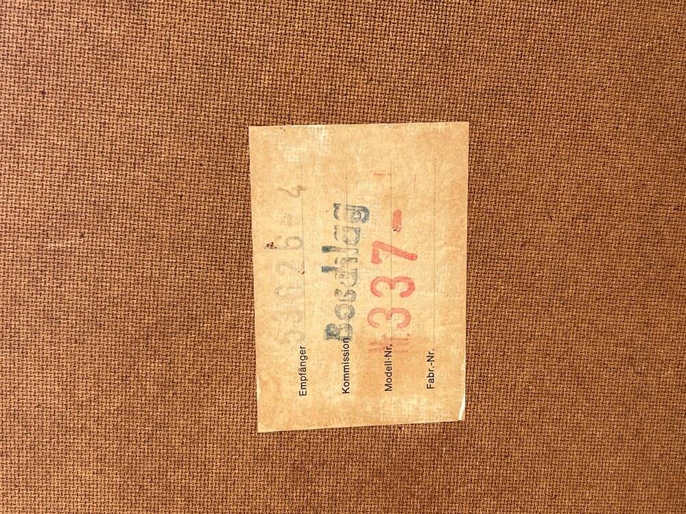 Vintage 6-drawer chest in beige wood and green varnish, Norway, 1960s