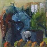 Huile sur toile suédoise originale – « Nature morte vibrante »