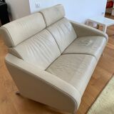 Steiner leather sofa model Faubourg