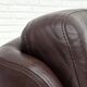1970s, set of two swivel lounge chairs with footstool, leather.
