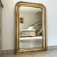 Louis-Philippe antique mirror with silver leaf, 19th century.
