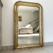 Miroir Louis-Philippe ancien feuille d’argent, XIXème
