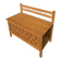 Vintage 1960s bank chest in light oak and rattan weaving.