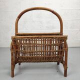 Vintage bamboo magazine holder