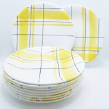 10 assiettes à pain Salins Montréal Jaune