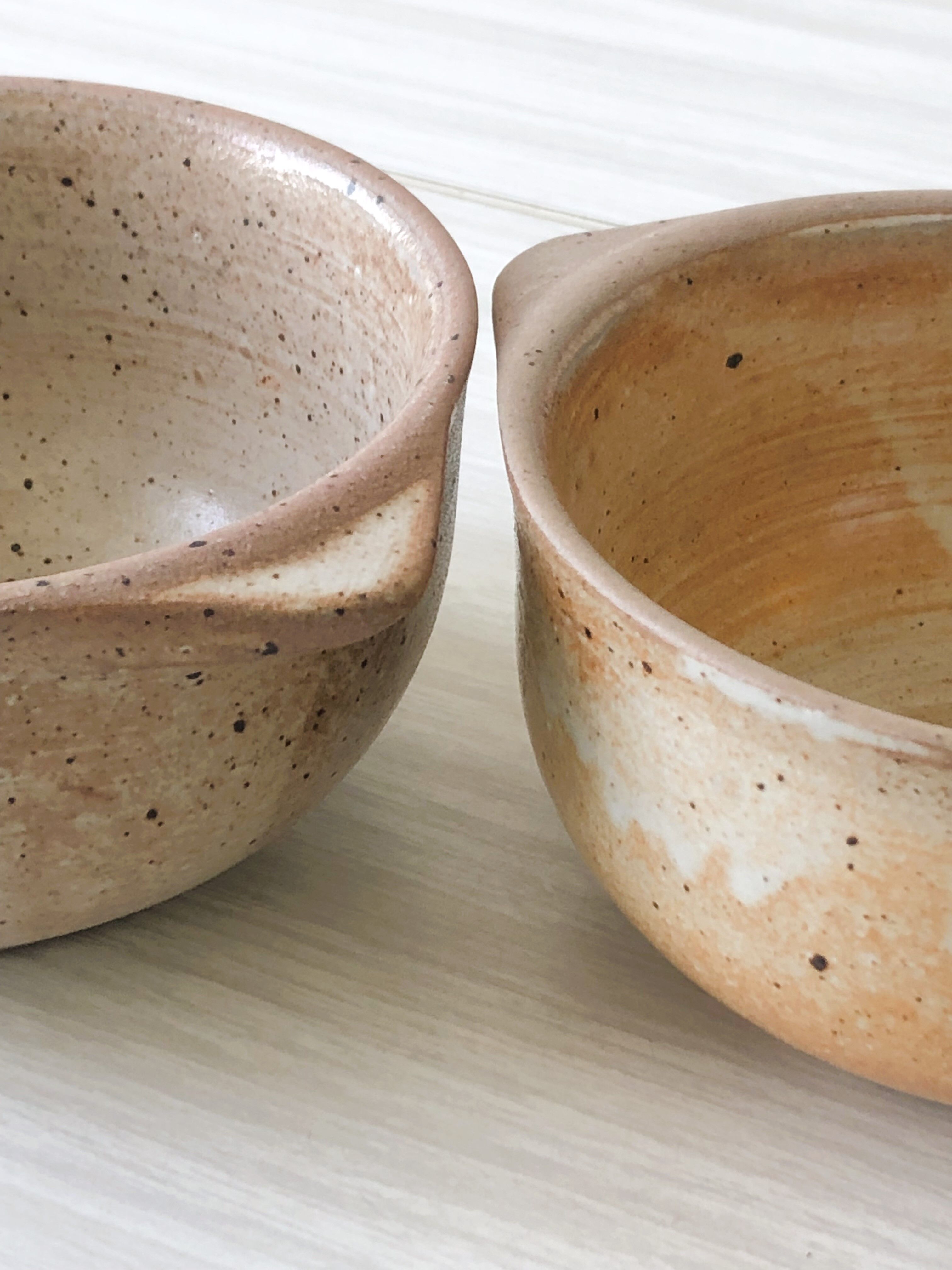 Set of 2 stoneware bowls