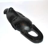 African ebony mask - Bearded head sculpture ETHNIC AFRICA 22.5x7