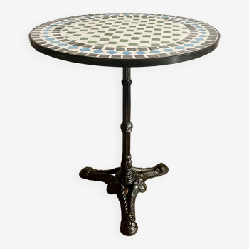 Bistro table with mosaic top