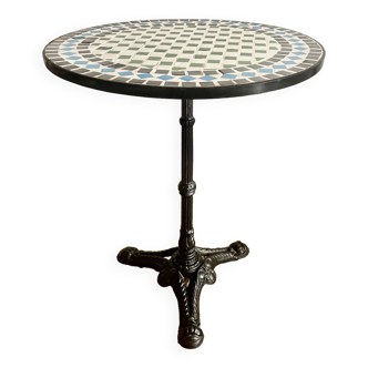 Bistro table with mosaic top