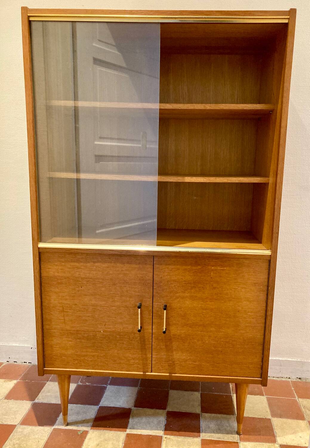 Vintage Scandinavian design display cabinet