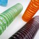 Set of four large spiral vases - Murano glass
