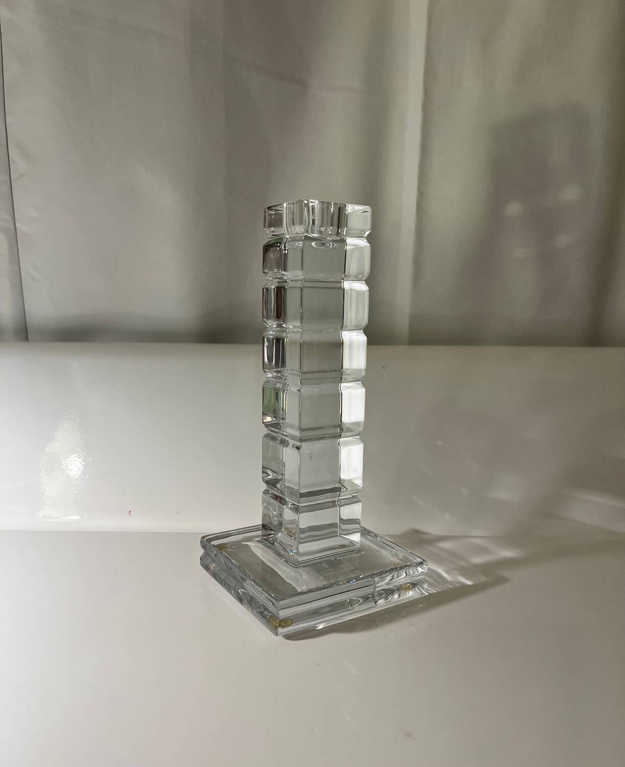 Bougeoir en cristal Saint-Louis – Design Jean Sala – Superbe état