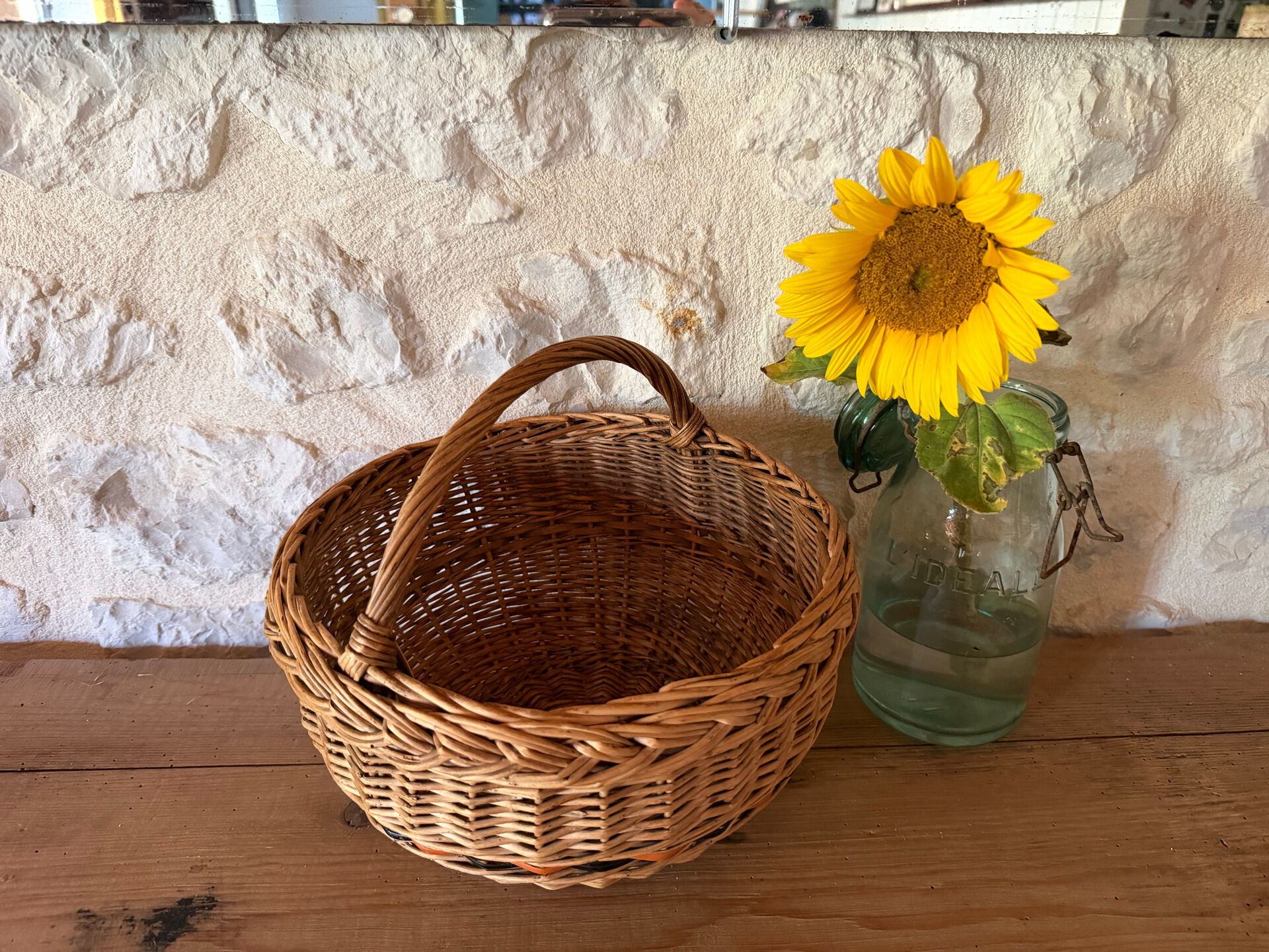 Vintage wicker basket