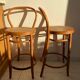 High bar chair in wickerwork