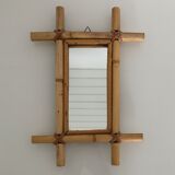Vintage bamboo mirror