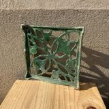 Antique cast iron green enamelled cast iron vintage tableware