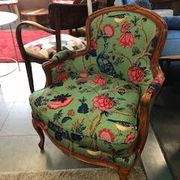 Louis XV style Bergère armchair with floral motifs