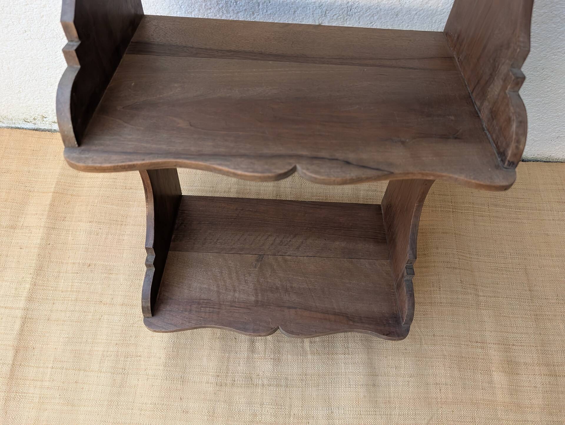 Art Deco walnut wall shelf 1930