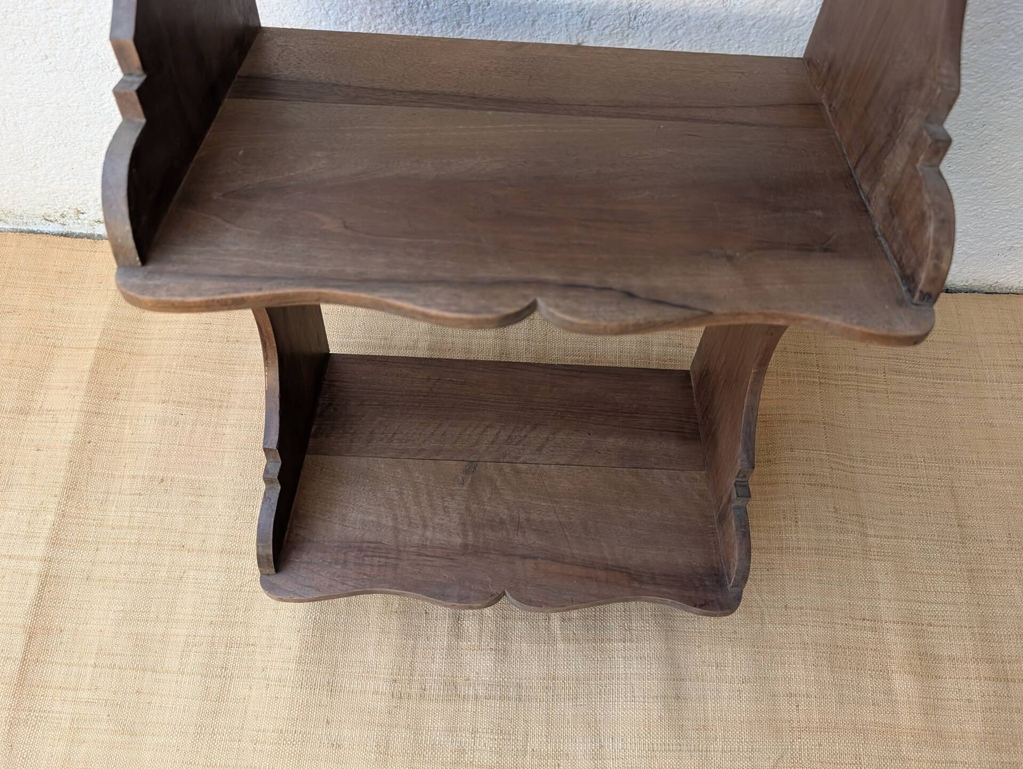 Art Deco walnut wall shelf 1930