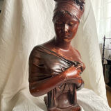 Bust of the Recamier in painted plaster