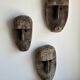 Large Timor mask in patinated wood H:50cm (1)