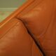 Orange leather sofa, Danish design, 1970s, production: Denmark