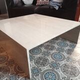 Travertine coffee table