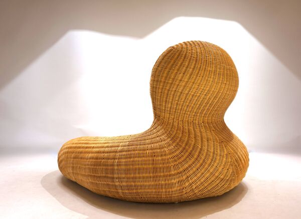 Fauteuil Storvik en rotin par Carl Öjerstam pour Ikea, 2001