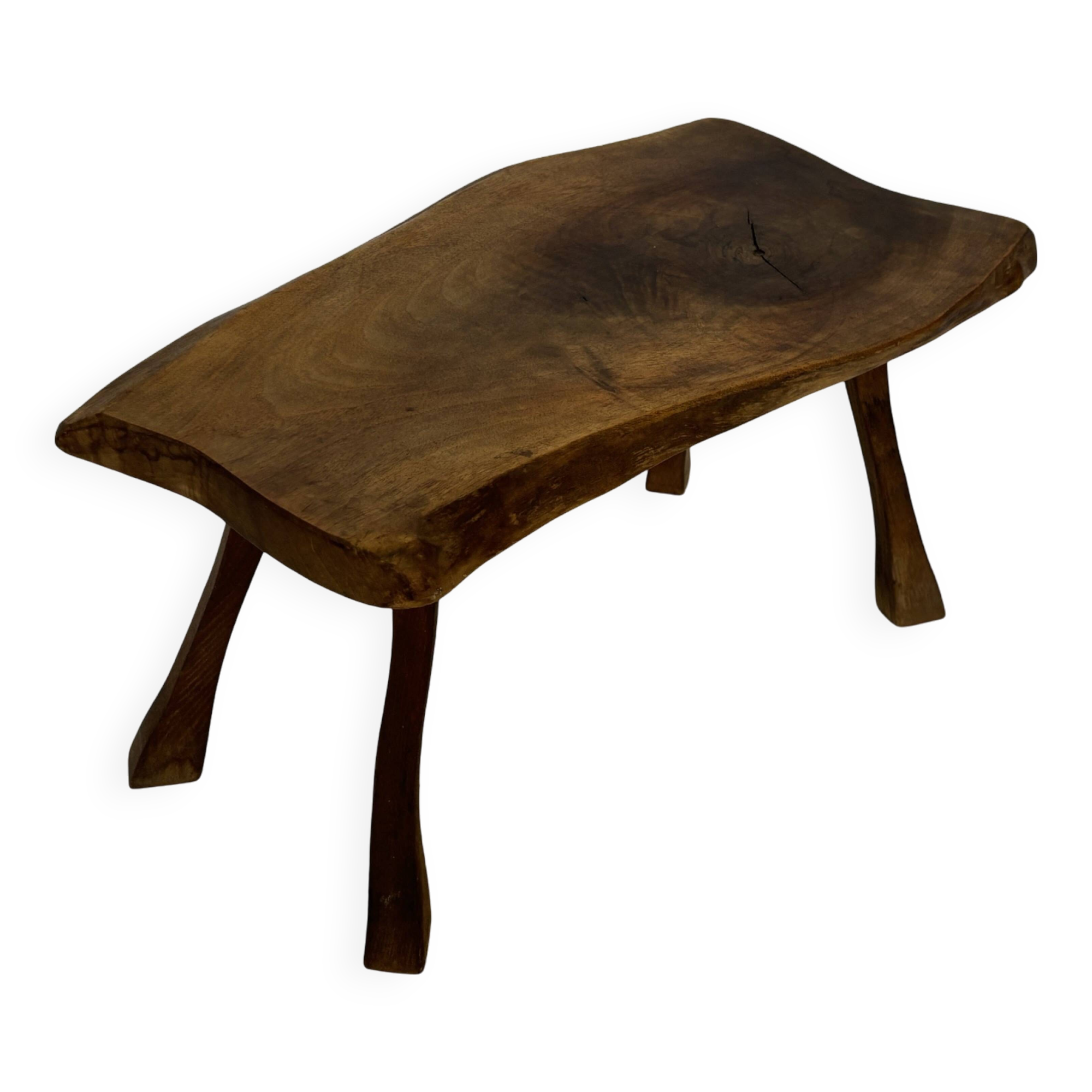 Vintage wooden side table natural design small table