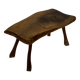 Vintage wooden side table natural design small table