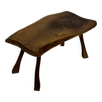 Vintage wooden side table natural design small table