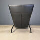 Vintage black leather chaise longue by Peter Mally for Cor, 1990s