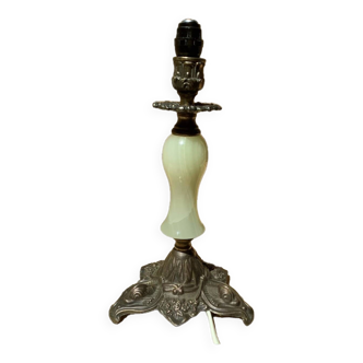 Rustic brass onyx lamp base