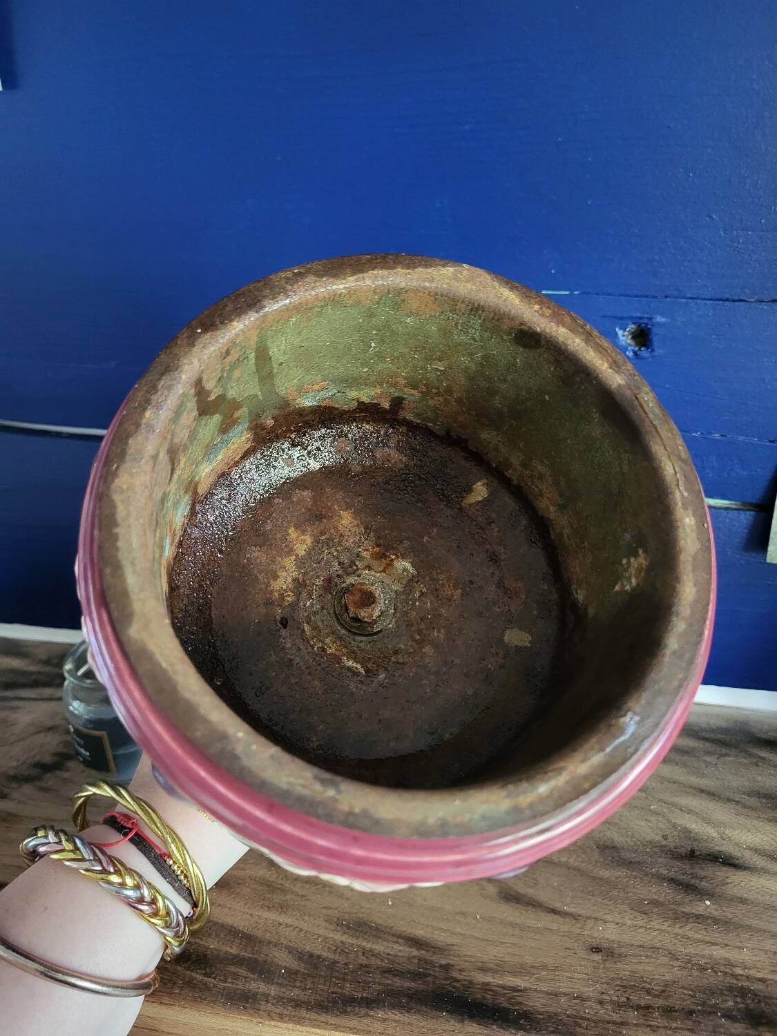 Cache pot barbotine