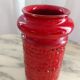 Red ceramic vase Aldo Londi , Bitossi , Italy