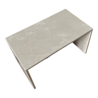 Coffee table in beige cream marble