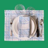 Blue plaid towel