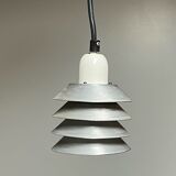 Pair of vintage pendant lights - 70s design metal lamps